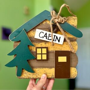 Cottage Country Farmhouse Cabin In Woods Cute Cozy Home Decor Accent Art